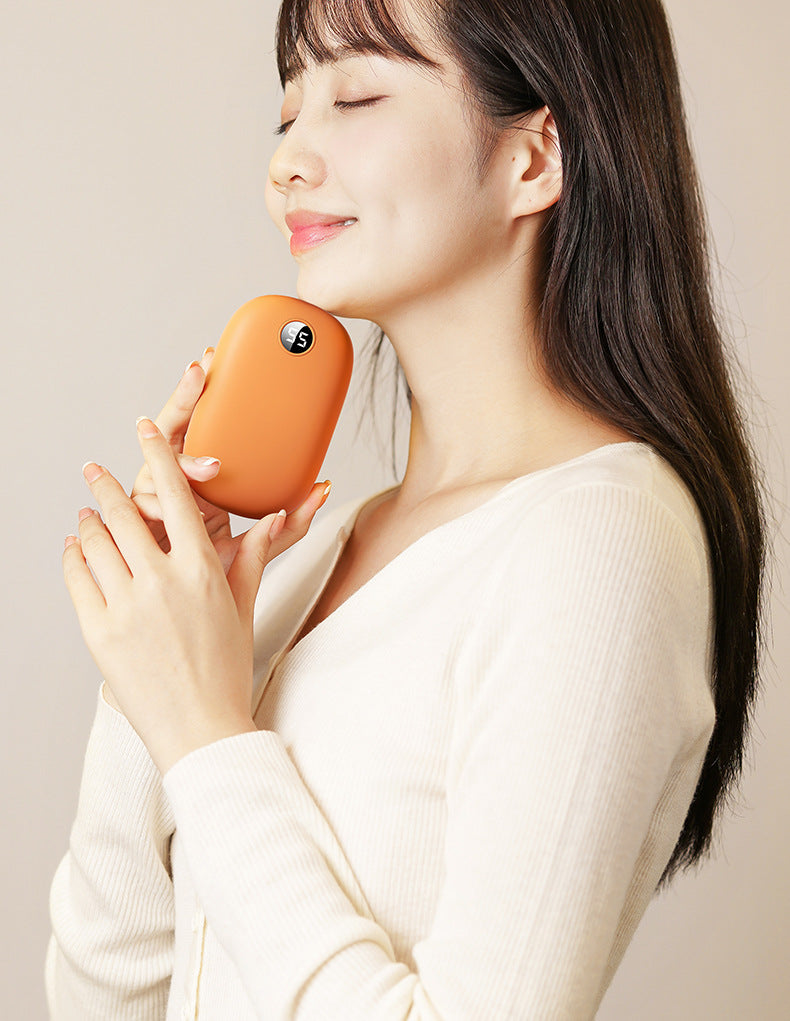 Portable Two-in-one Hand Warmer USB Rechargeable Device.